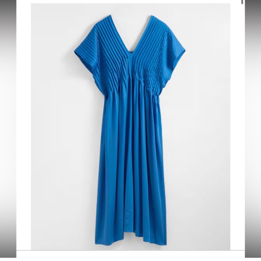 & Other Stories Blue Midi Dress